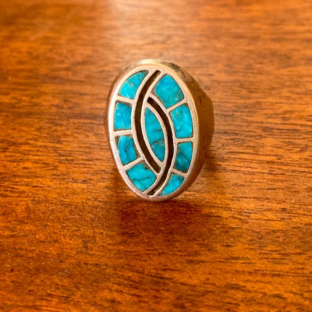 Vintage Turquoise Ring Marked